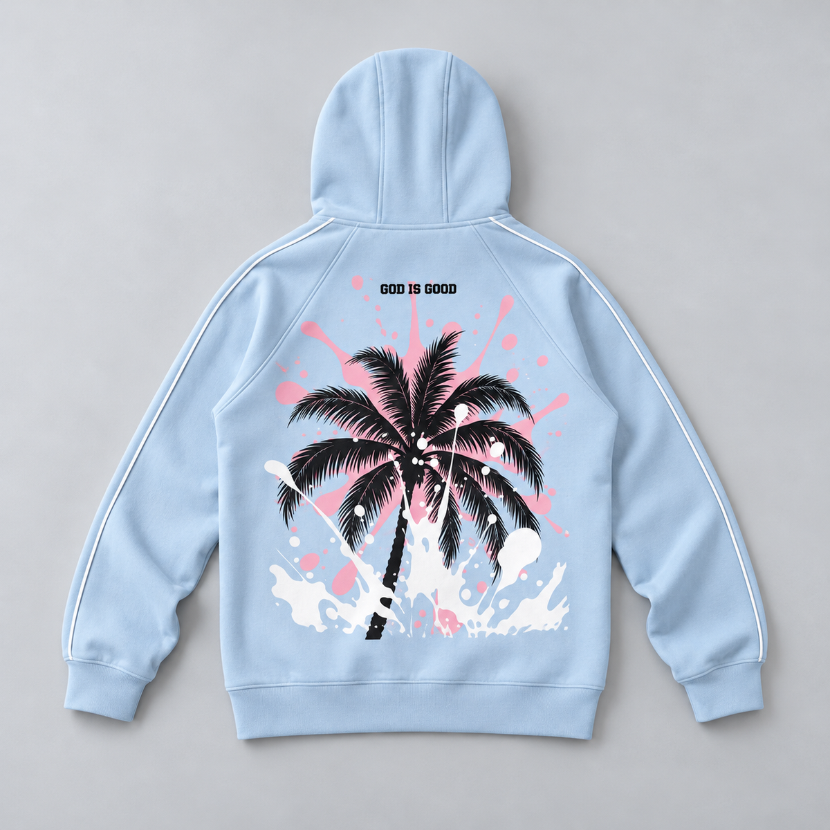 Lynem Baby Blue Full Zip Hoodie