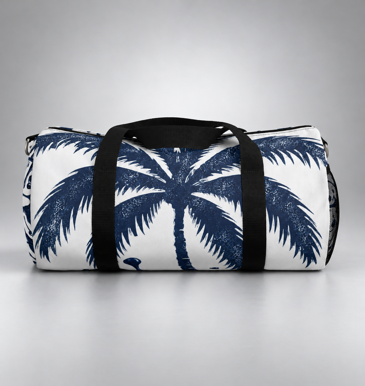 Navy Palm Tree Duffel Bag