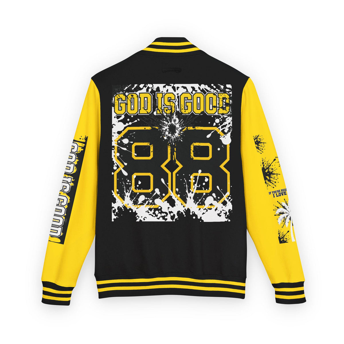 Limited Edition God Is Good 88 Letterman Jacket – Red White Varsity Style