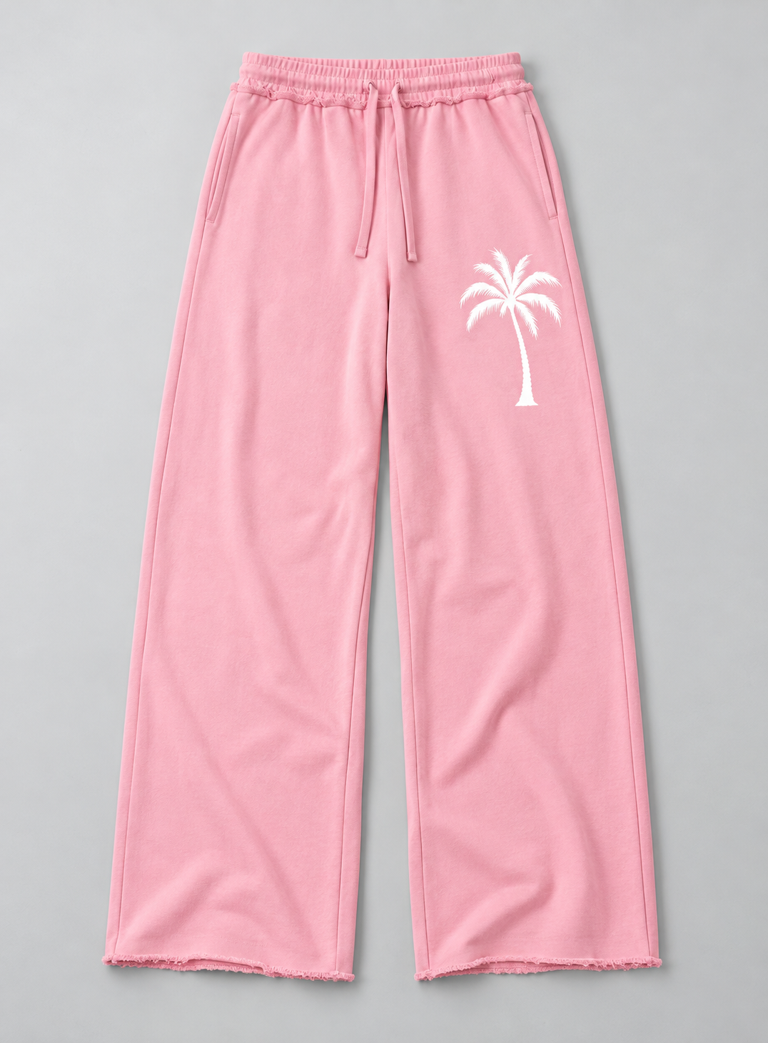 Women’s Wide Leg Raw Edge Sweatpants