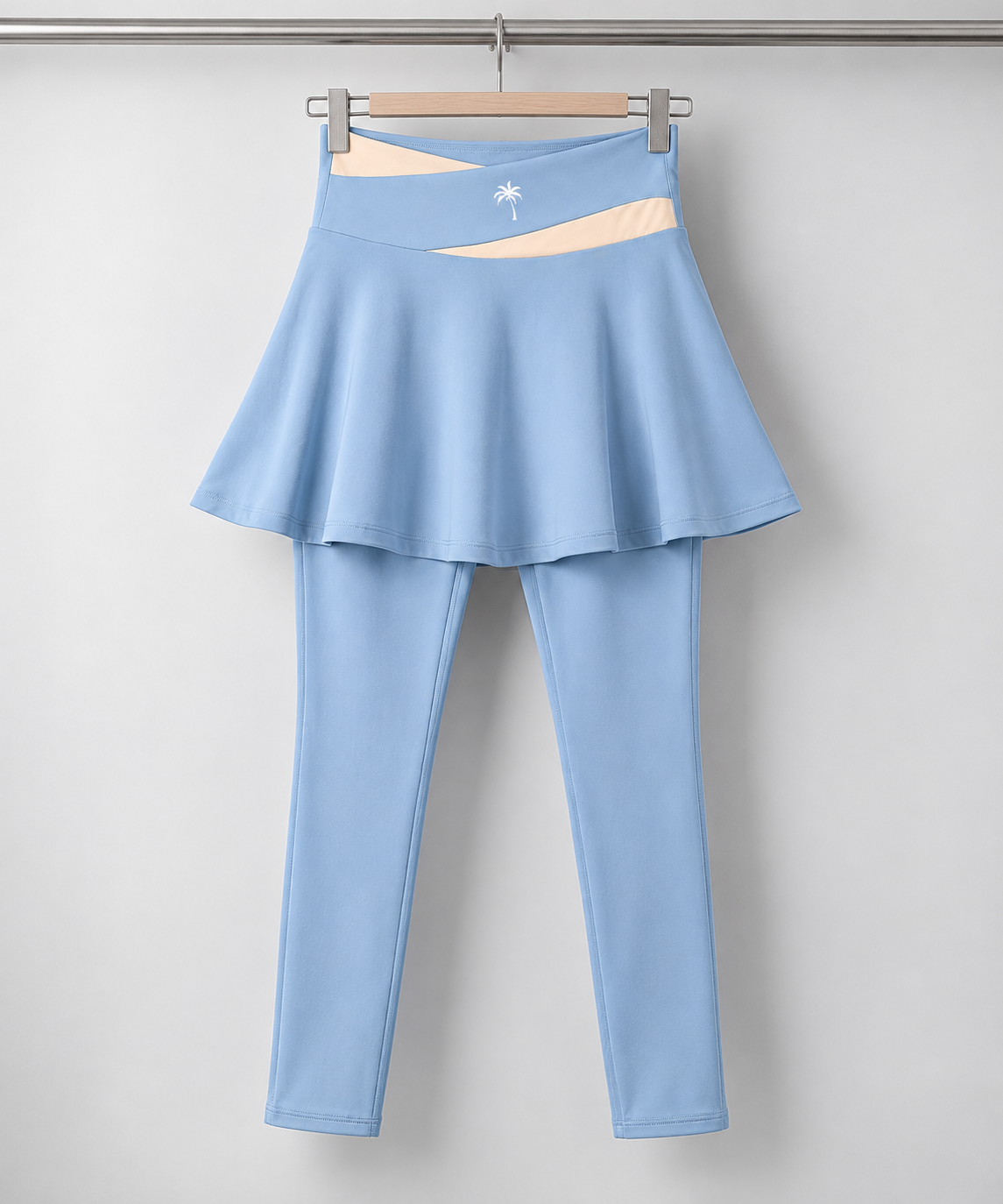 Baby Blue Women's Yoga Panelled Skorts