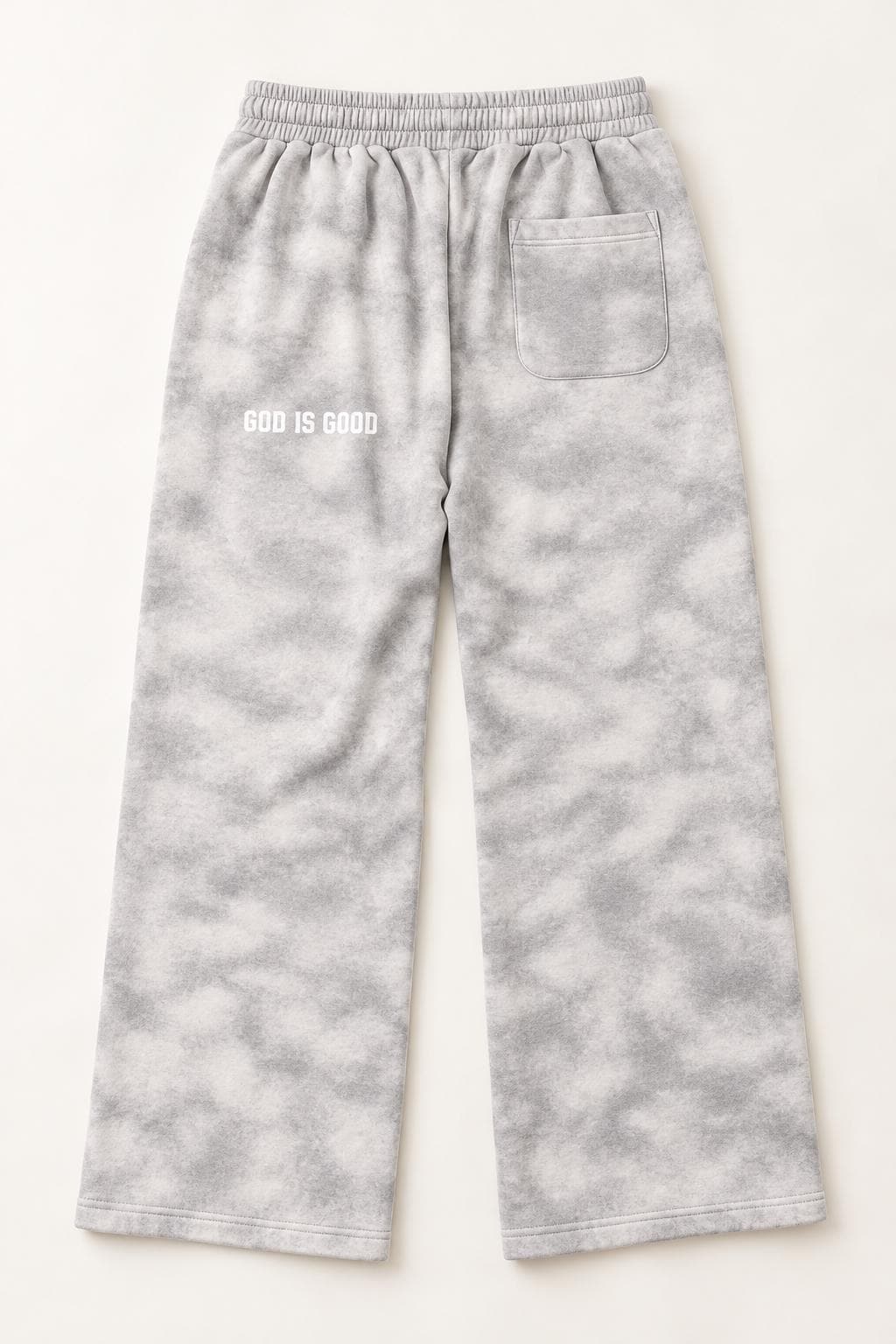Dirty Washed Fleece Sweatpants: Palm Tree Print, Unisex Streetwear (410gsm)