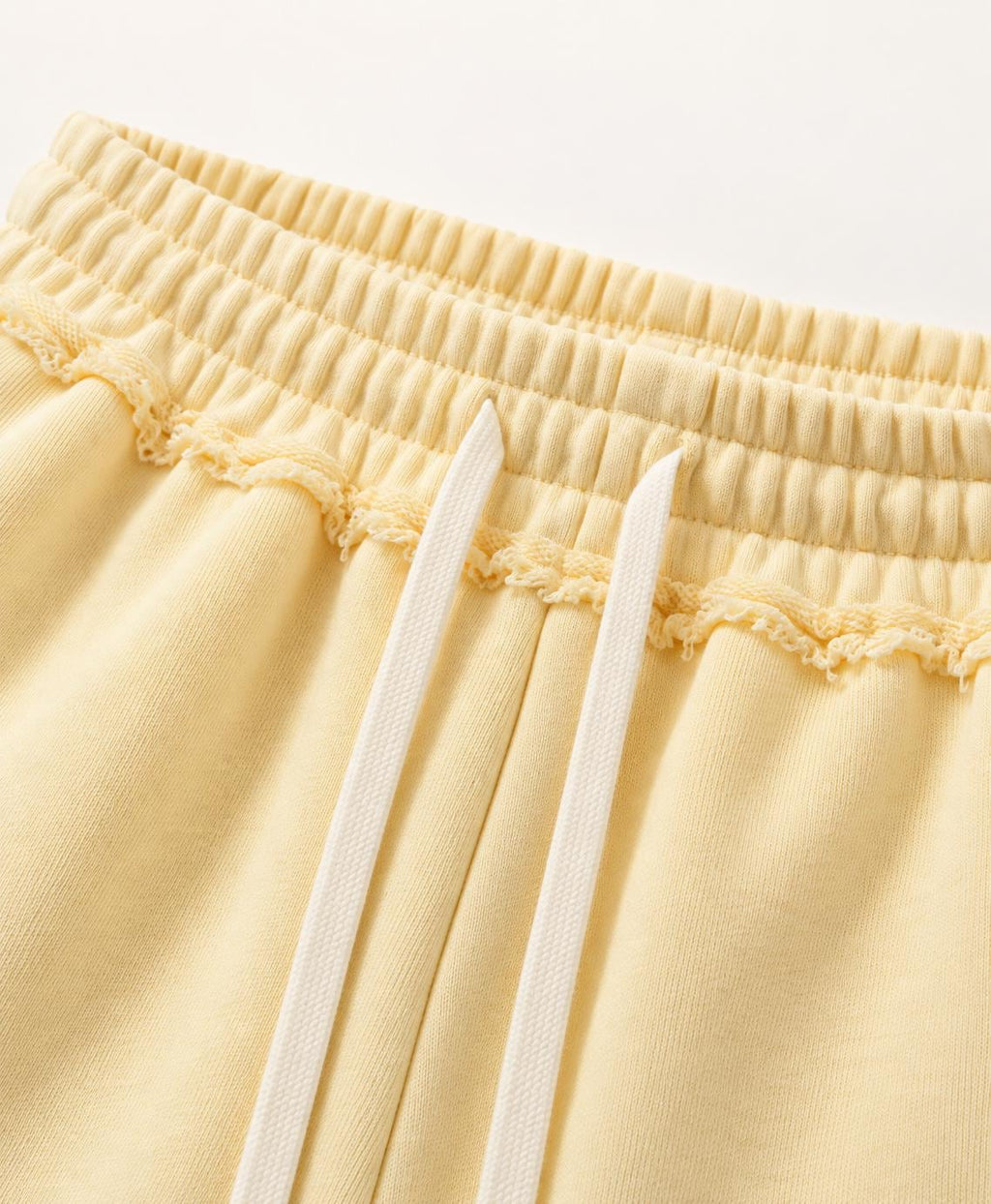 Butter Yellow Palm Tree Sweat Shorts, God Is Good Graphic, Relaxed Fit (Limited Edition)