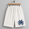 White Navy Palm Shorts