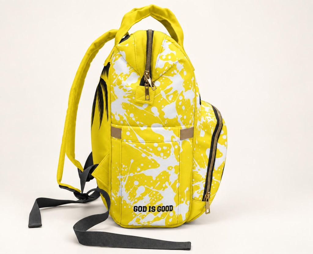 God Is Good Yellow Palm Tree Backpack - Limited Edition - Only 50 Available