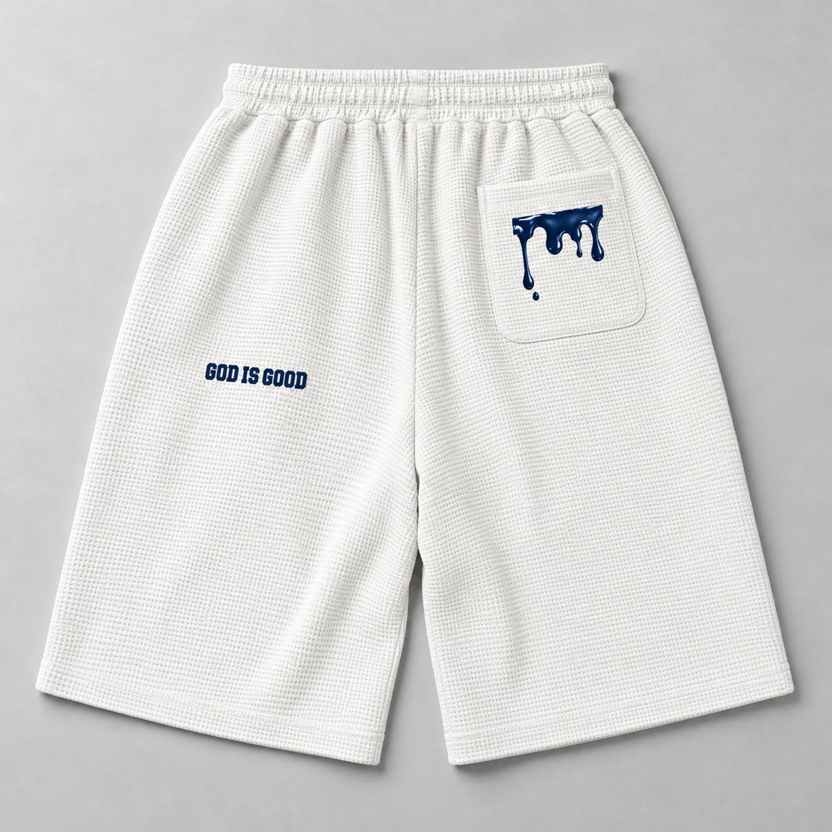 White Navy Palm Shorts