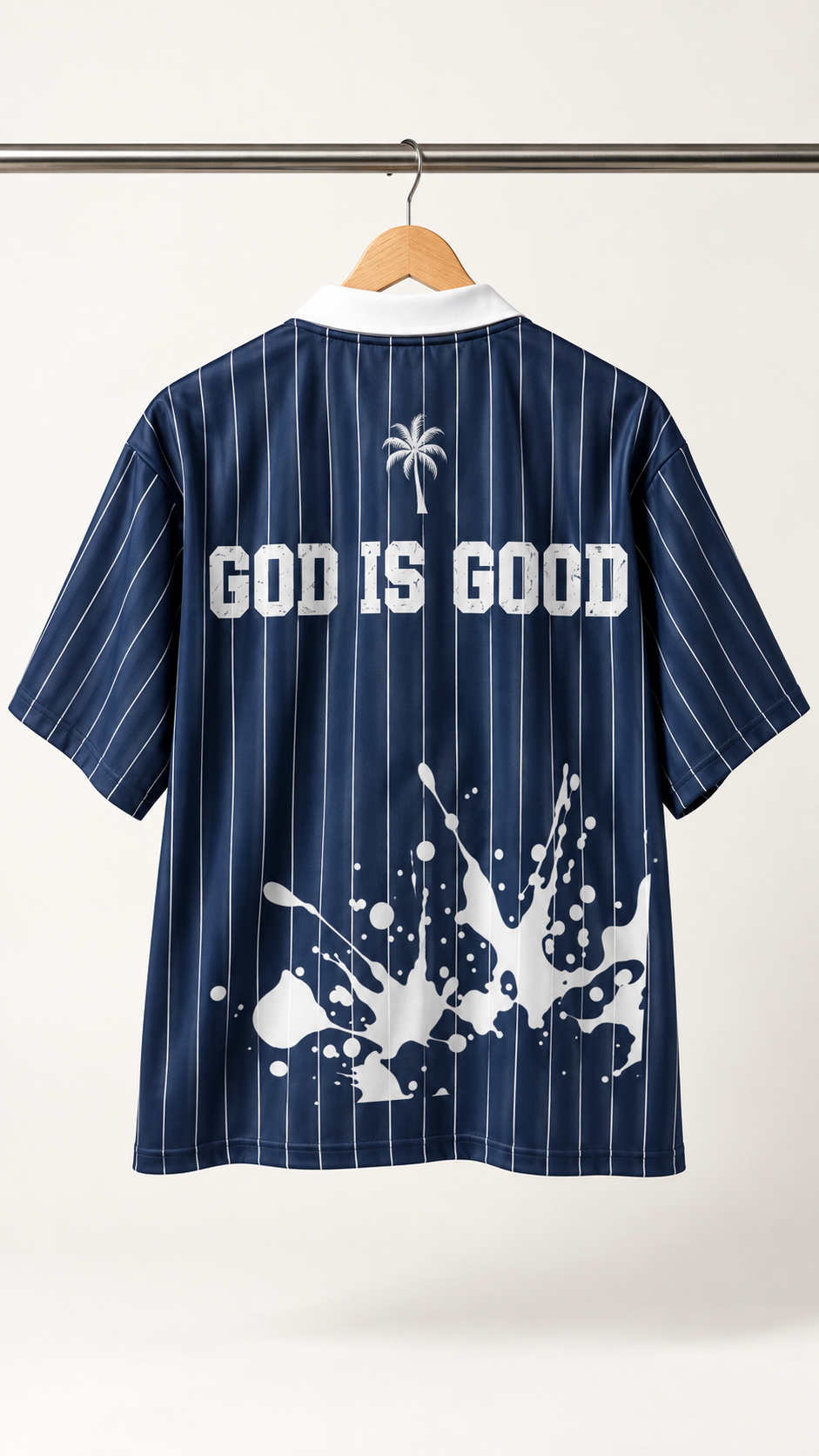 Navy Blue Pinstripe Soccer jersey
