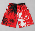 Limited Edition God Is Good Men's Shorts – Red Palm Tree Splatter Design