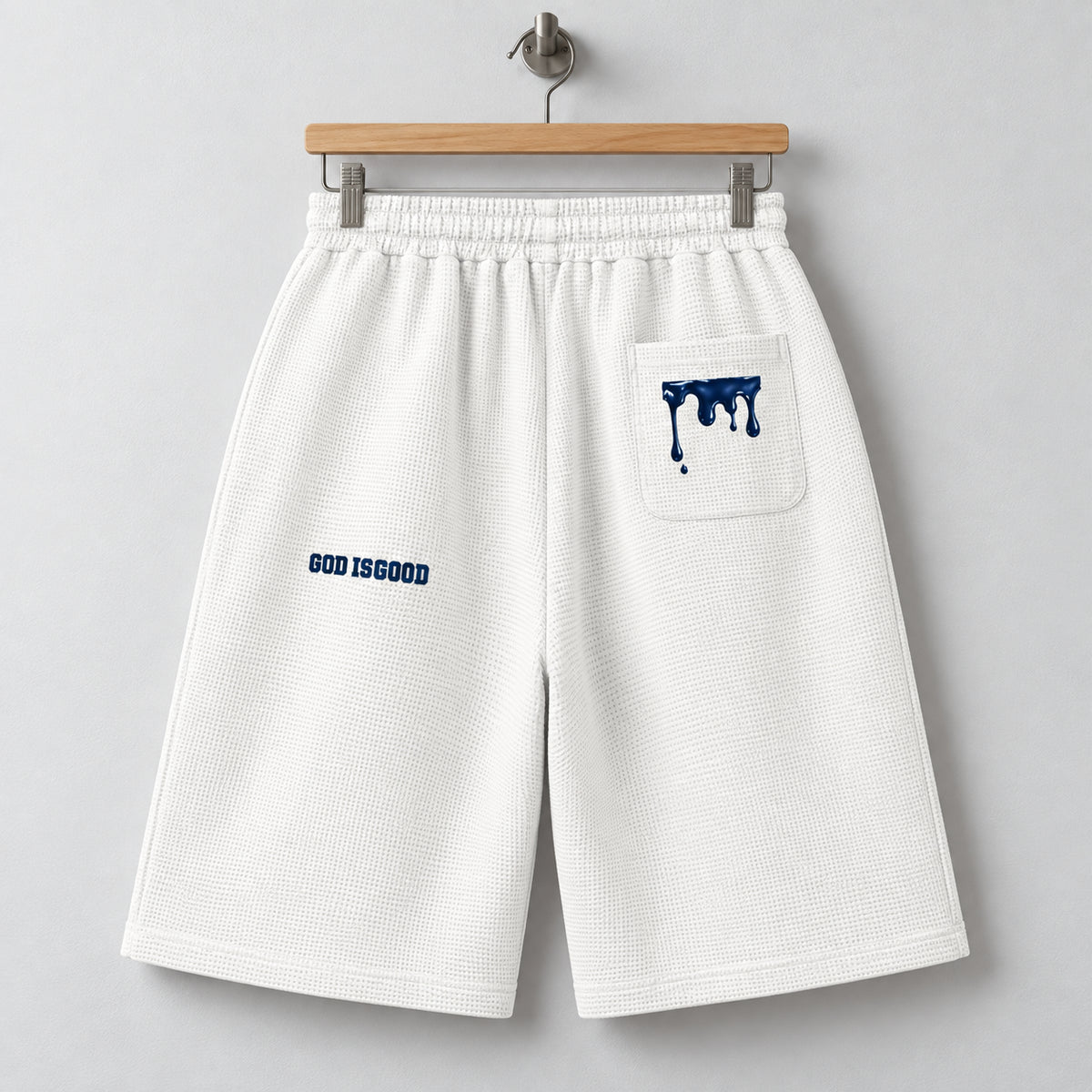 White Navy Palm Shorts