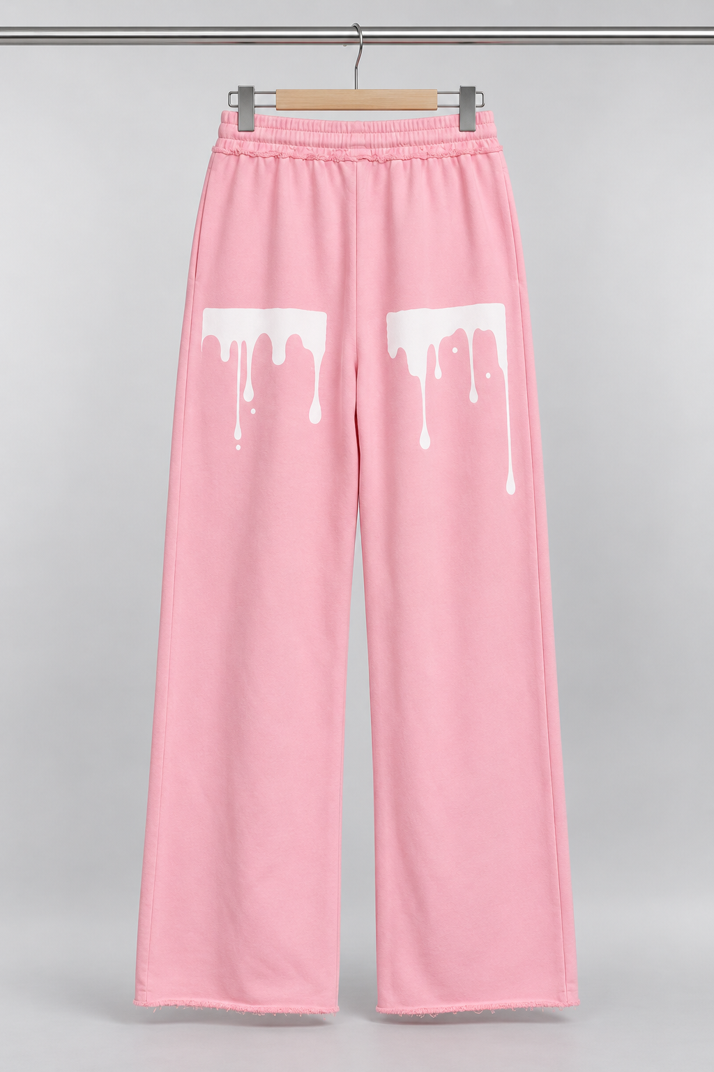 Women’s Wide Leg Raw Edge Sweatpants