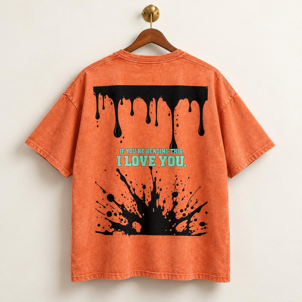 Washed Orange Palm Tree T-Shirt, Oversized Graphic Tee, Faith Statement Print