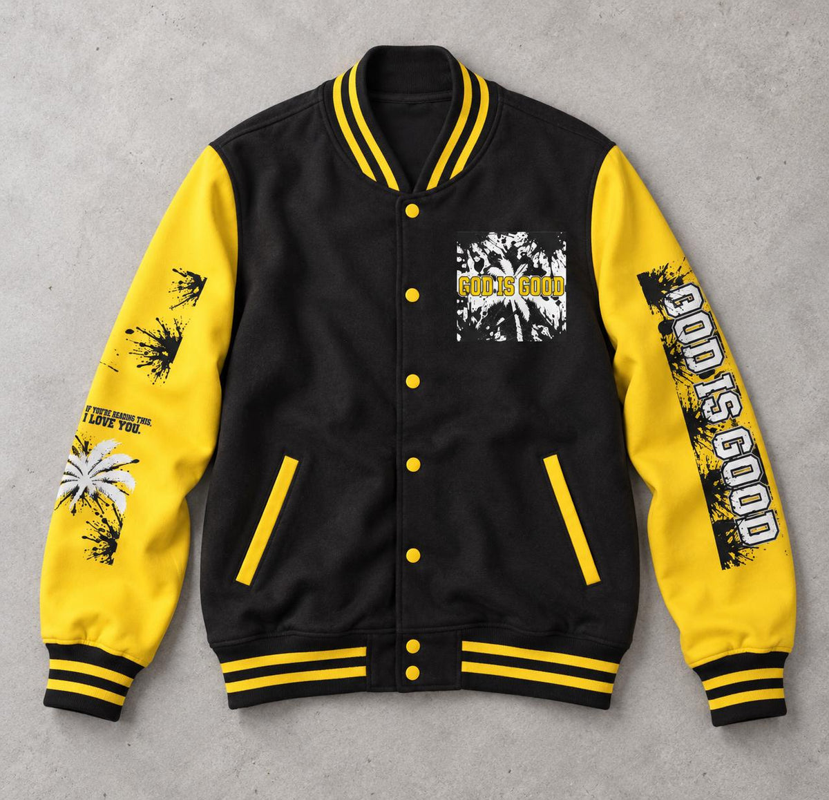 Limited Edition God Is Good 88 Letterman Jacket – Red White Varsity Style