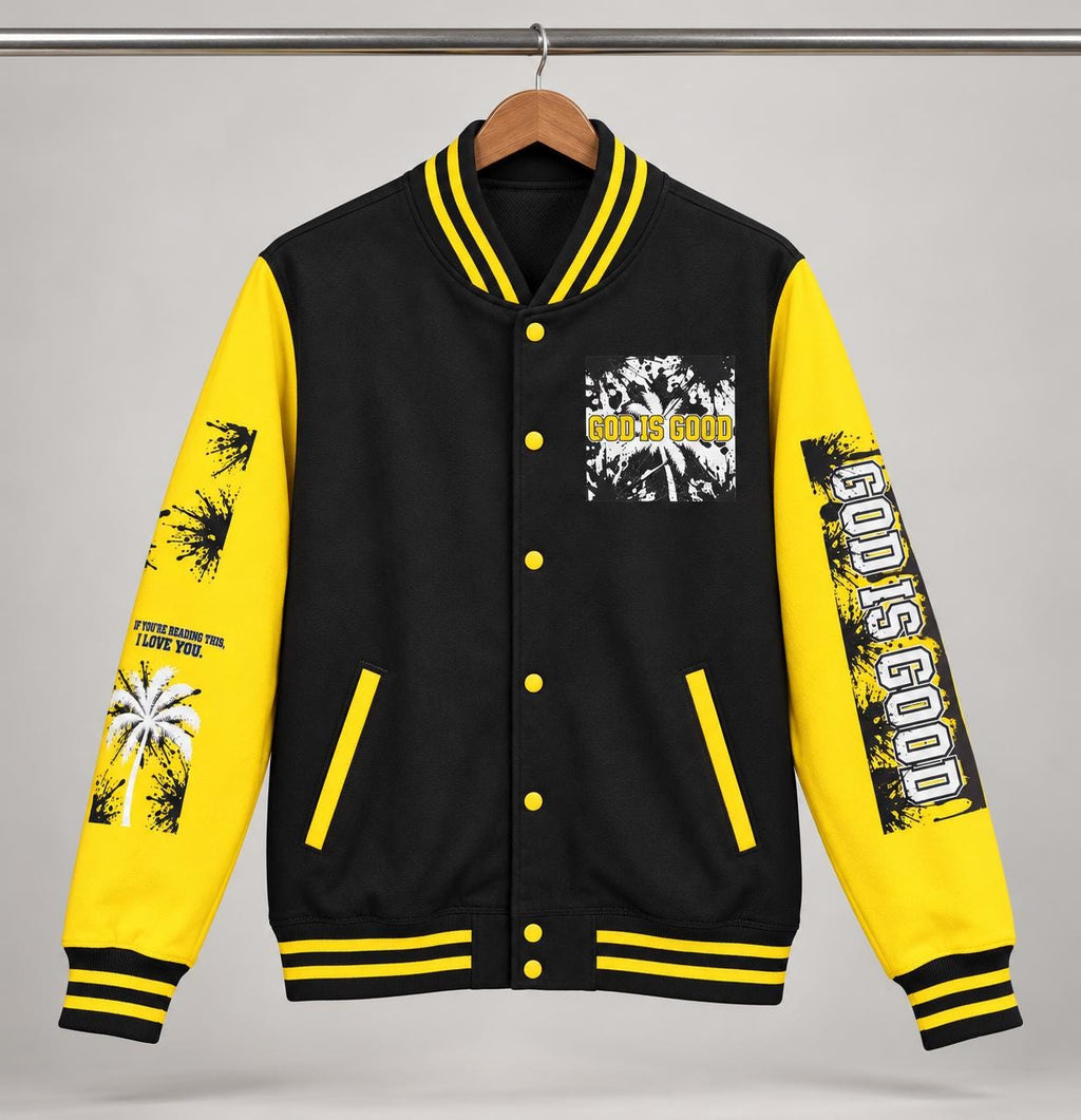 Limited Edition God Is Good 88 Letterman Jacket – Red White Varsity Style