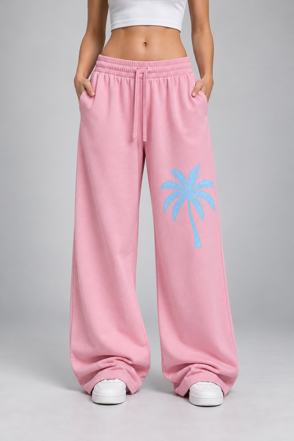 Pink Vintage Washed Waist Pants