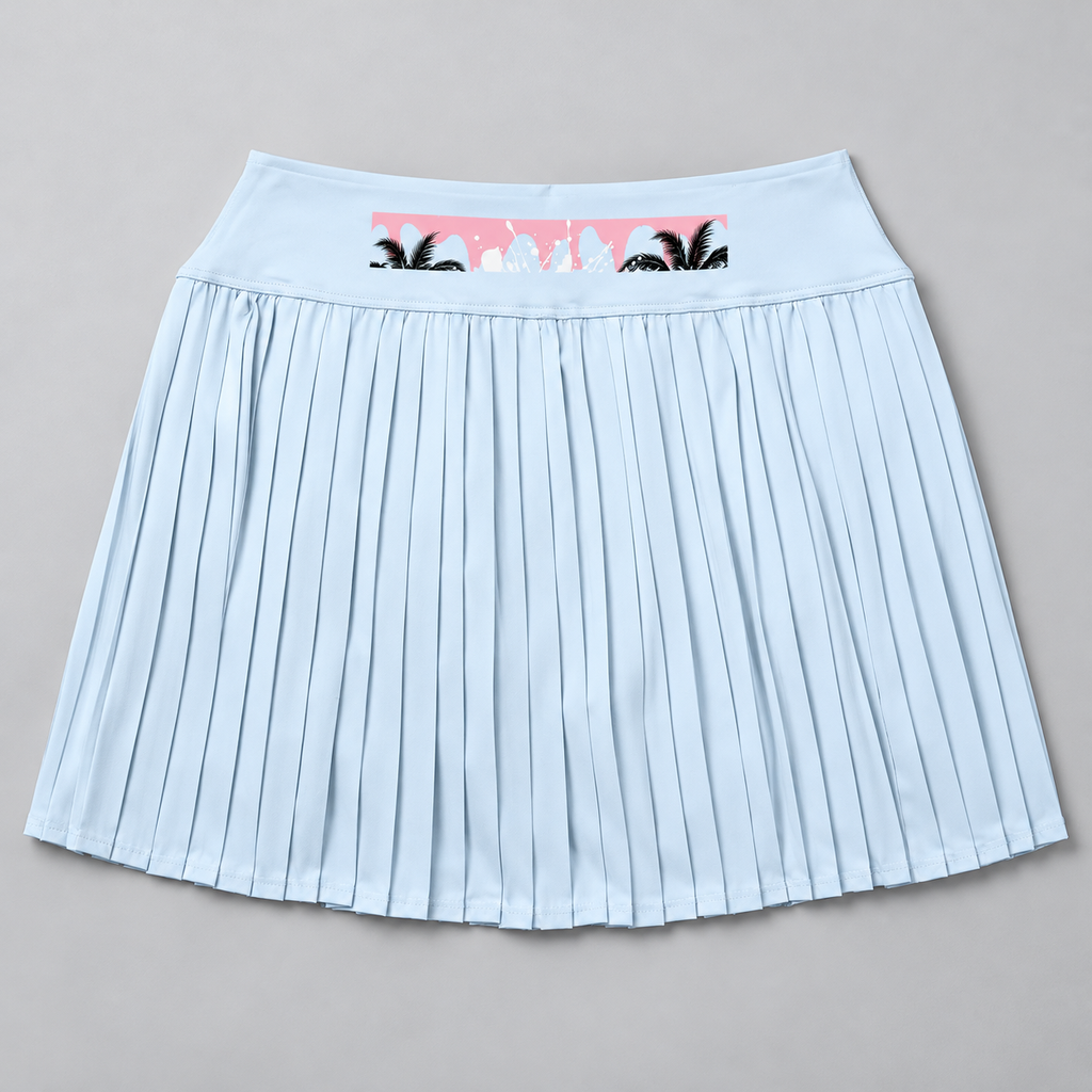 Baby Blue Women's Pleated Yoga Skort