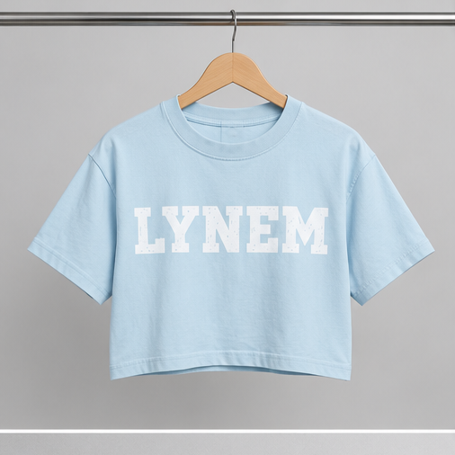 Lynem Pink & Blue Women'Crop Tee