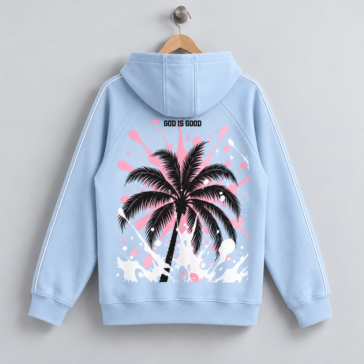 Lynem Baby Blue Full Zip Hoodie