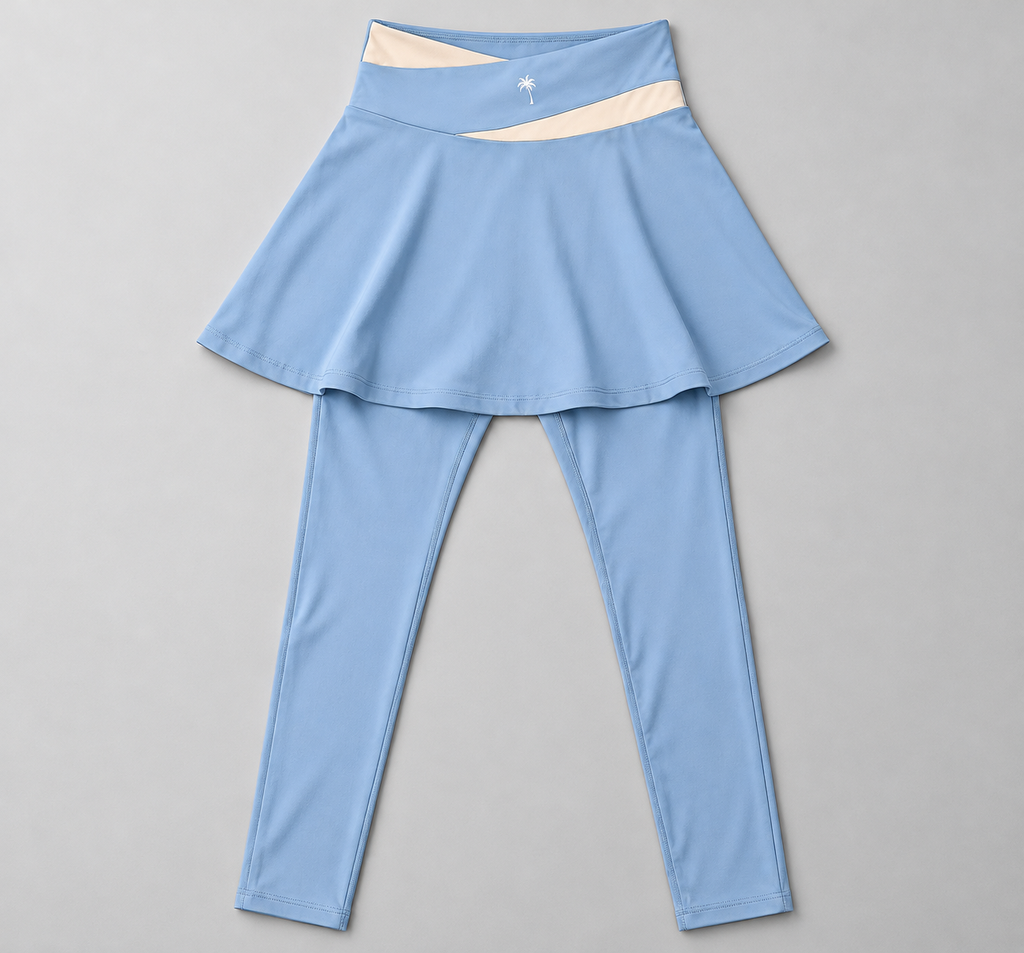 Baby Blue Women's Yoga Panelled Skorts
