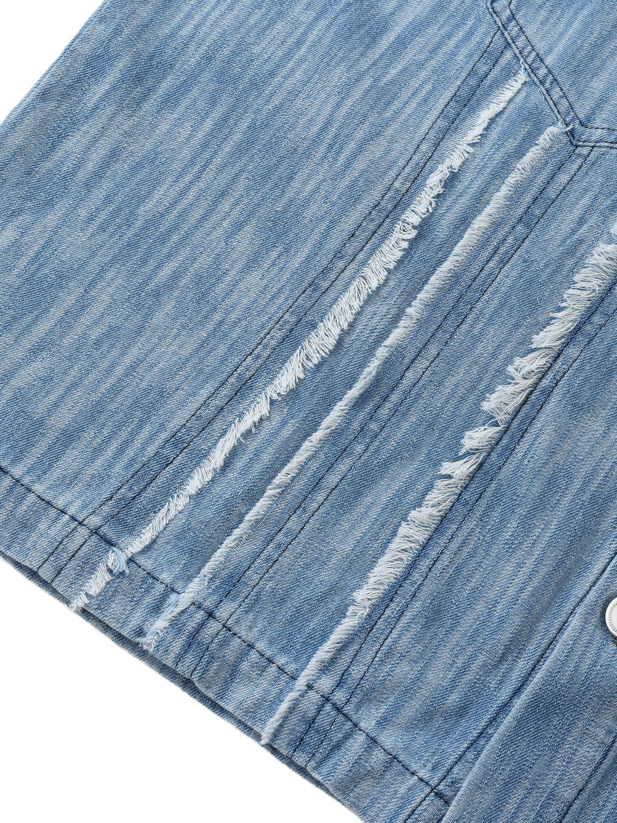 Limited Edition Denim Shirt, Palm Tree Paint Splatter, Distressed Blue (20 Available)